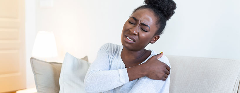 patient needing shoulder pain in need of shockwave therapy in Flower Mound